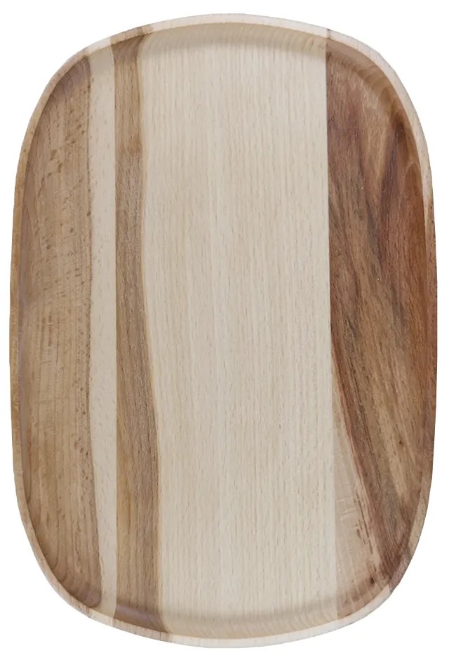 AMADEA Drevený podnos, masívne drevo, 25 cm