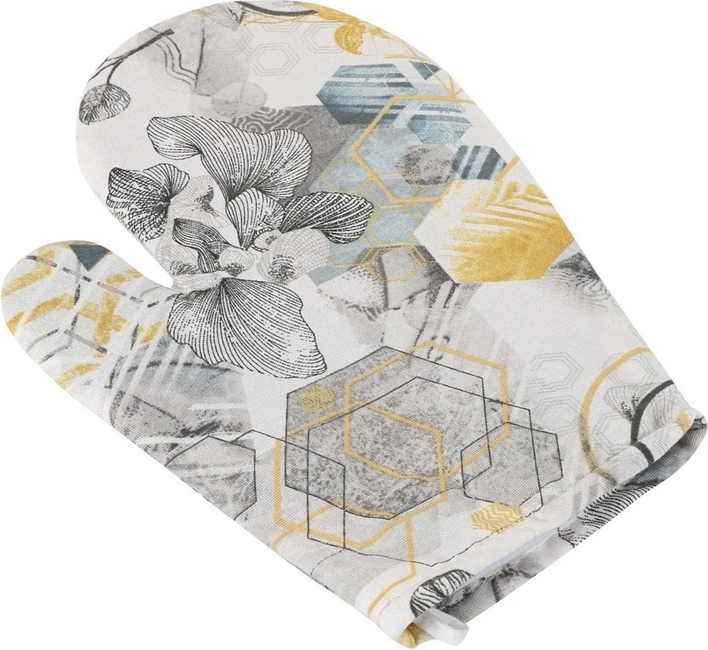 Bellatex Chňapka EMA Trojuholníky sivá, 18 x 28 cm