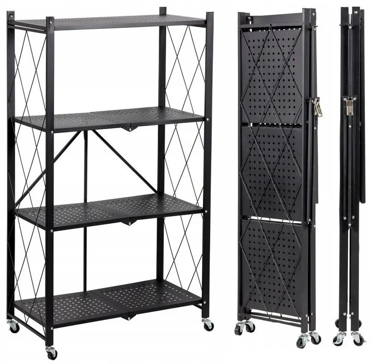 Skladací regál AZIONE 72x127 cm čierny