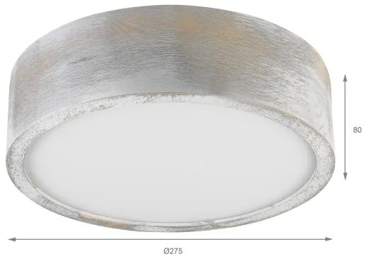 Brilagi - Stropné svietidlo PINO 1xE27/15W/230V borovica/strieborná pr. 27,5 cm