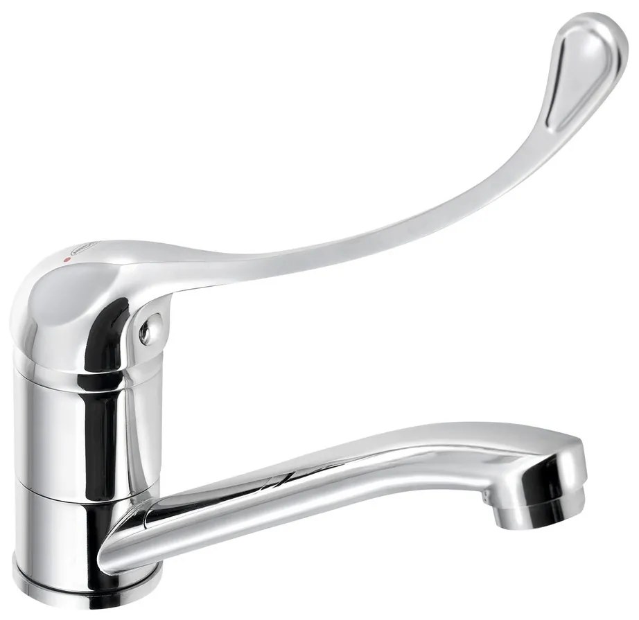 Sapho, AQUALINE 35 umývadlová batéria s otočnou hubicou, Lekárska páka, chrómová, 54196