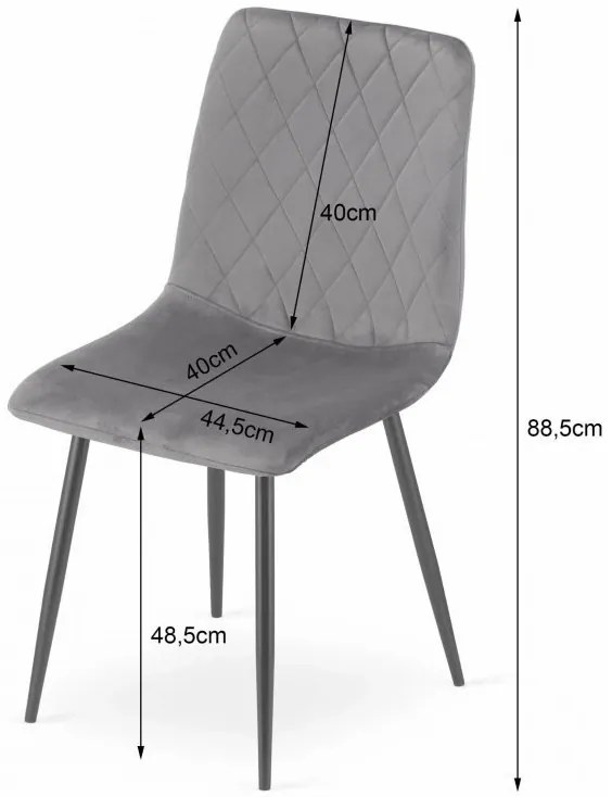 Set 2 kresiel TURIN - béžový zamat