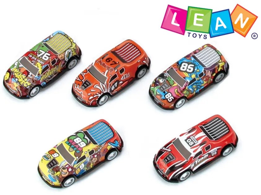 LEAN TOYS Sada farebných vozidiel s pohonom - 25 kusov