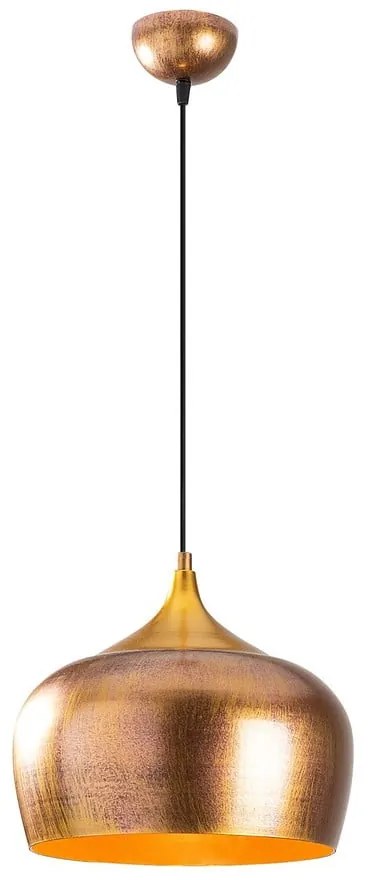 Závesné svietidlo v zlatej farbe s kovovým tienidlom ø 30 cm Berceste – Opviq lights