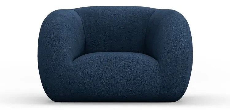 Modré kreslo z textílie buklé Essen – Cosmopolitan Design