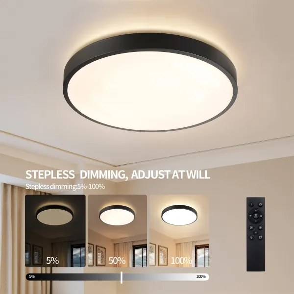 Brilagi - LED stmievateľné svietidlo GLASS POOL DOUBLE LED/80W/230V 60 cm čierna + DO