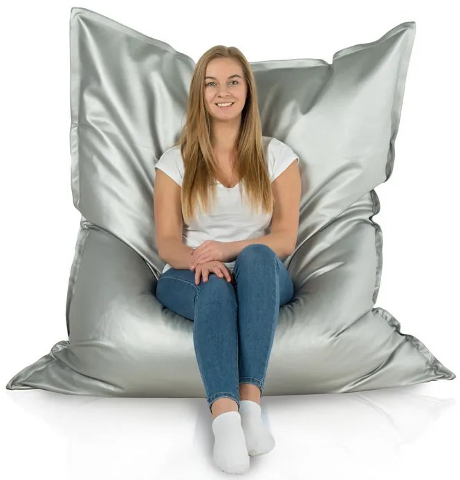 Luxusný sivý vankúš z ekokože 135x175 cm – pohodlný a štýlový Veľkosť: XXL