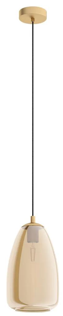 EGLO Závesné svietidlo ALOBRASE, jantárové, 20 cm