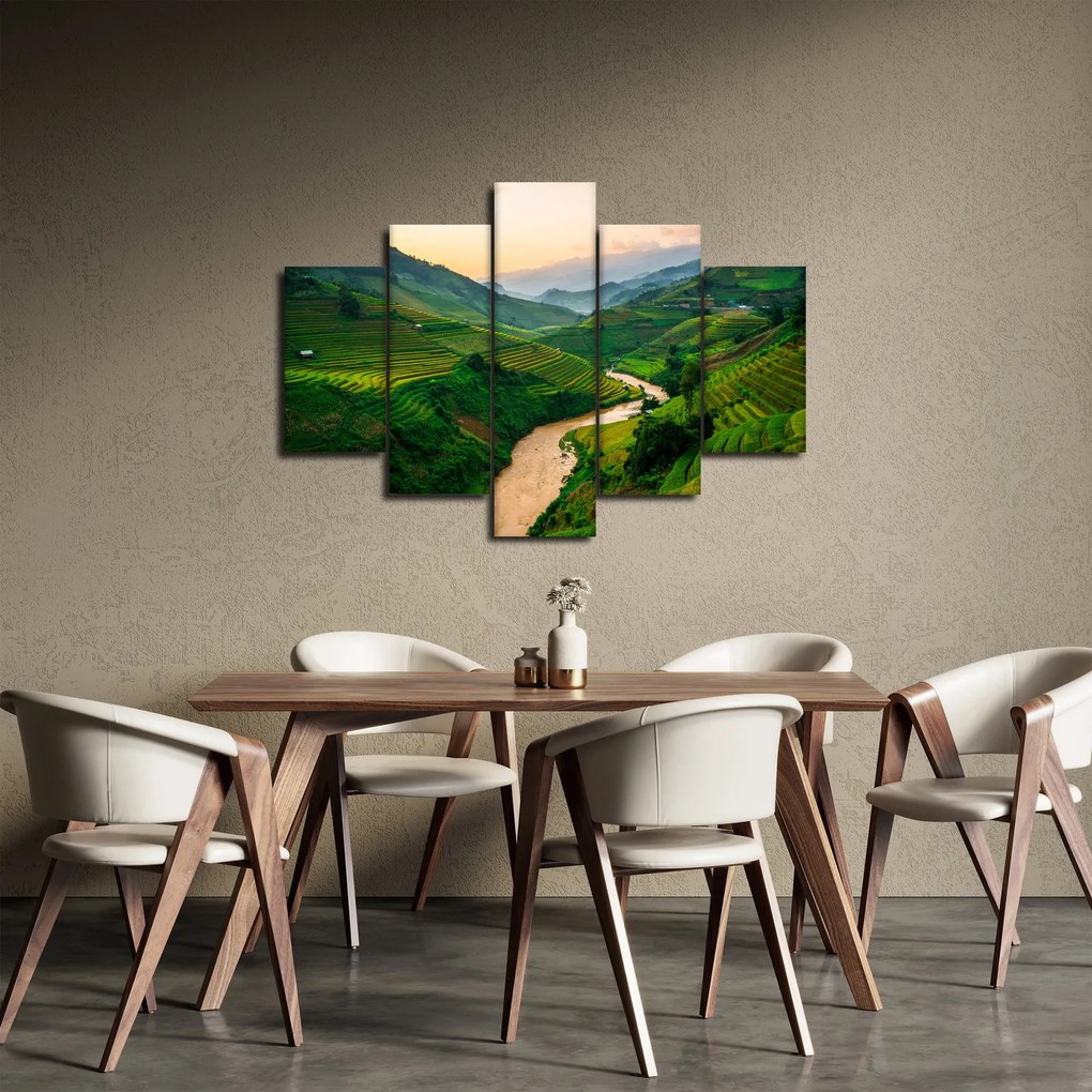 Obraz - Ryžové terasy II. (150x105 cm)