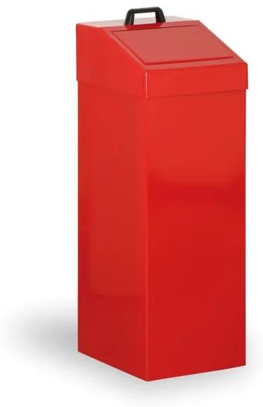 Kovona Kovový odpadkový kôš na triedený odpad, 100 l, červený