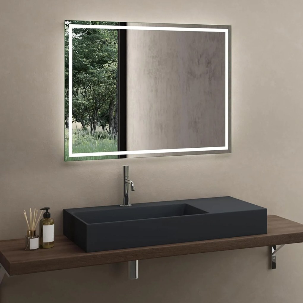 Rea Archi, umývadlo na dosku z konglomerátu 750x430x140 mm, ľavá verzia, šedá matná, REA-U4303