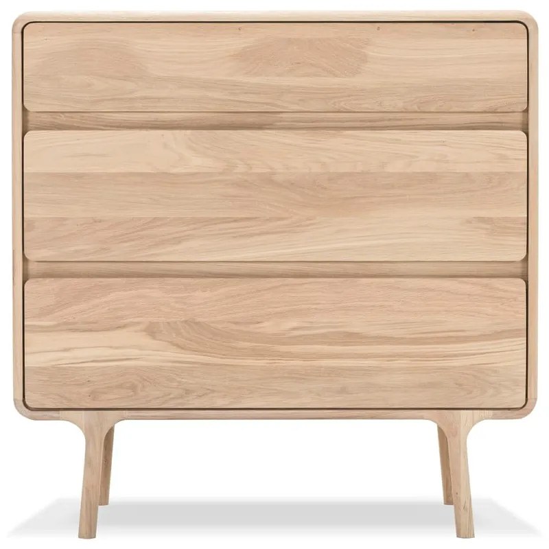 Komoda z masívneho dubového dreva s 3 zásuvkami Gazzda Fawn