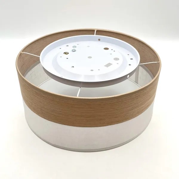 Stropné svietidlo SIRJA WOOD 1xE27/15W/230V pr. 35 cm biela/dub