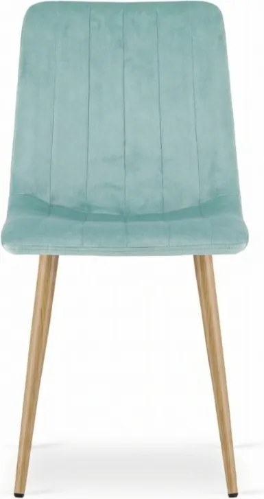 Mentolová zamatová stolička LAVA AQUA MINT