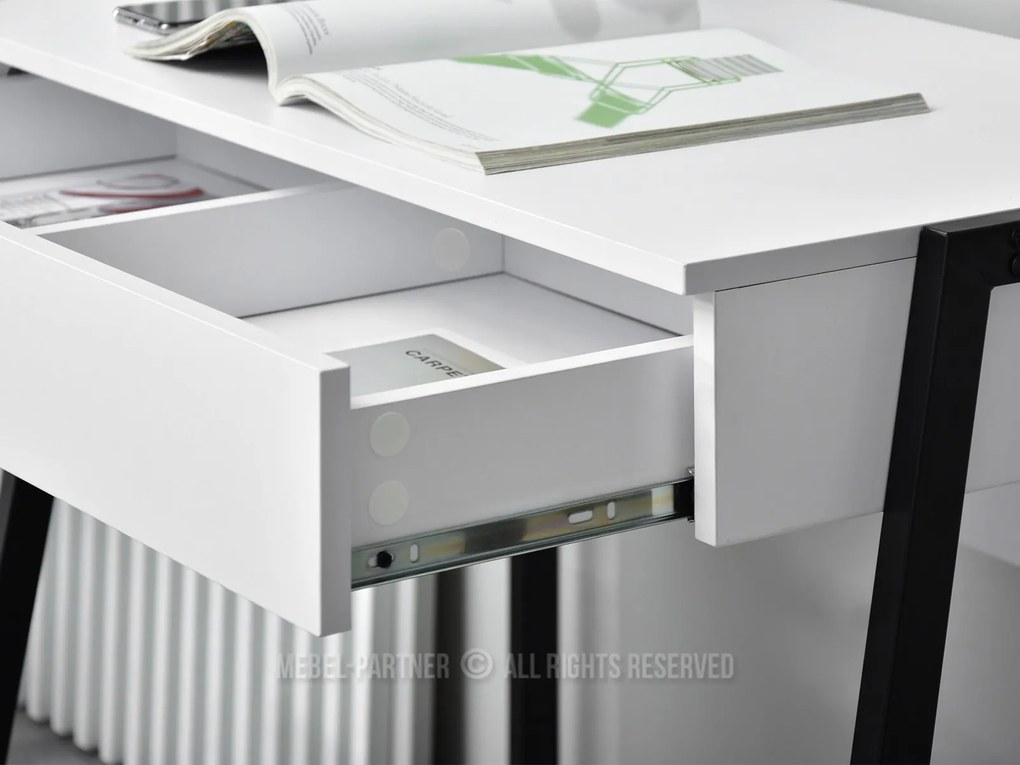 PC stolík Norway (biela + čierna). Akcia -10%. Vlastná spoľahlivá doprava až k Vám domov. 1109800