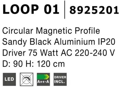 Dizajnový LED luster Loop 01