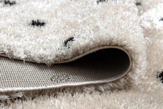Koberec FLUFFY 2370 shaggy bodky - krém / antracit