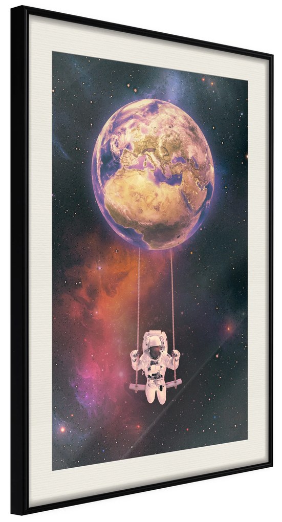 Artgeist Plagát - Space Swing [Poster] Veľkosť: 40x60, Verzia: Zlatý rám