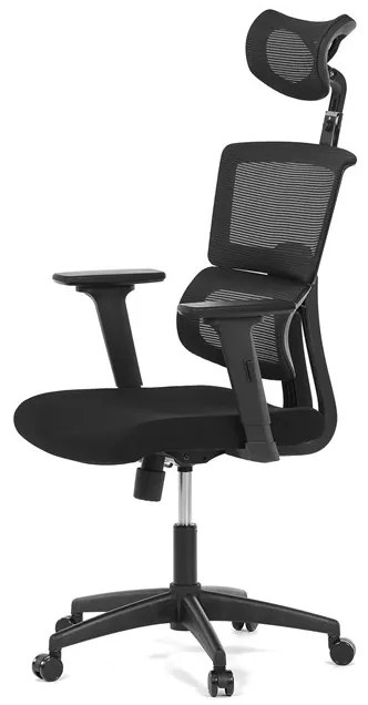 Autronic BONTEC Kancelárska stolička, hojdací mechanizmus, čierna sieťovina, KA-B1025 BK Farba: Čierna