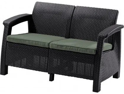 Pohovka COFRU LOVE SEAT - hnědá