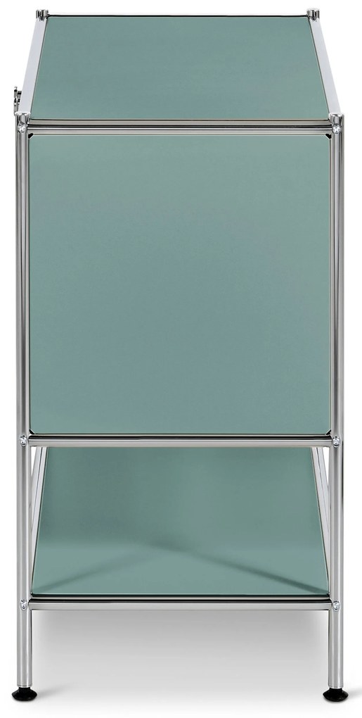 Kovová odkladacia skrinka »CN3« s 1 výklopným priečinkom, šalviová