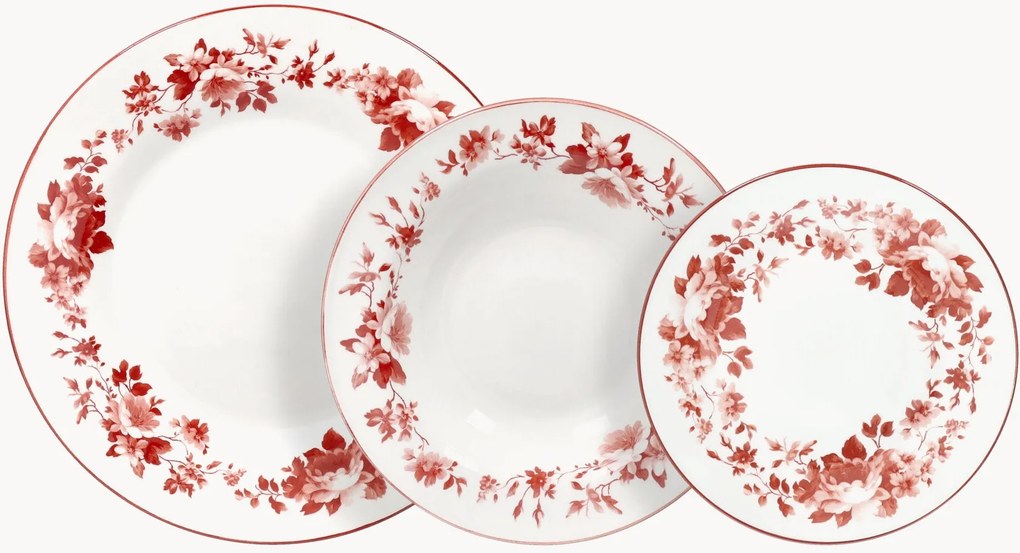 Porcelánová súprava riadu New Charlotte, 6 osôb, 18 ks