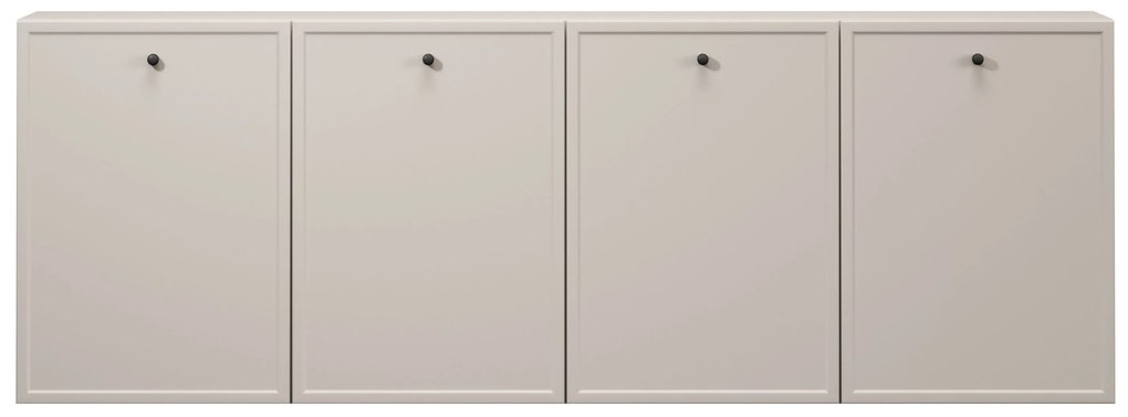 Závesná komoda Lorini 200 cm - kašmírová / čierne úchytky G