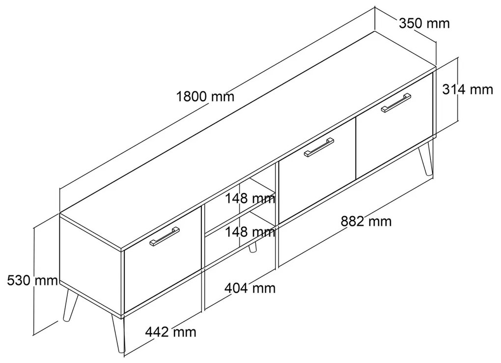 TV stolík Exxen White