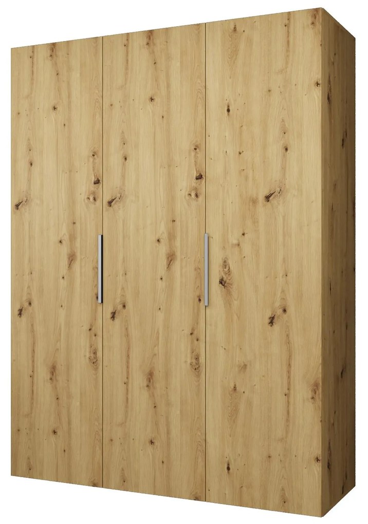 Šatníková skriňa 150 cm Mirabella 1 (dub artisan + kašmír). Akcia -18%. Vlastná spoľahlivá doprava až k Vám domov. 1126348