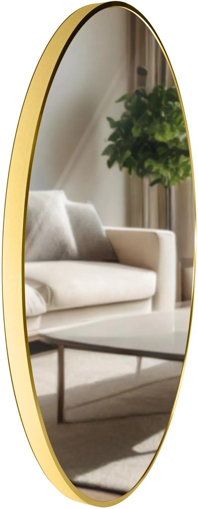 Nástenné zrkadlo Elsie XL 323829 - 80x80 cm - Zlatá lesk