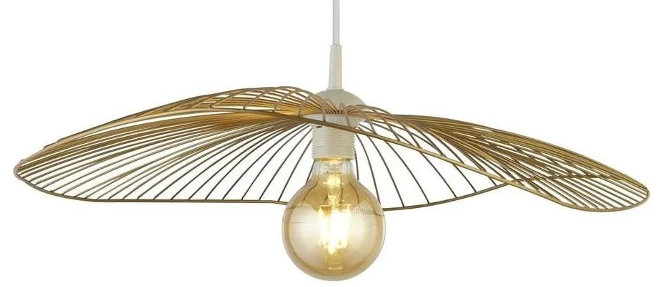 Searchlight 88550GO - Luster na lanku WAVE 1xE27/60W/230V zlatá