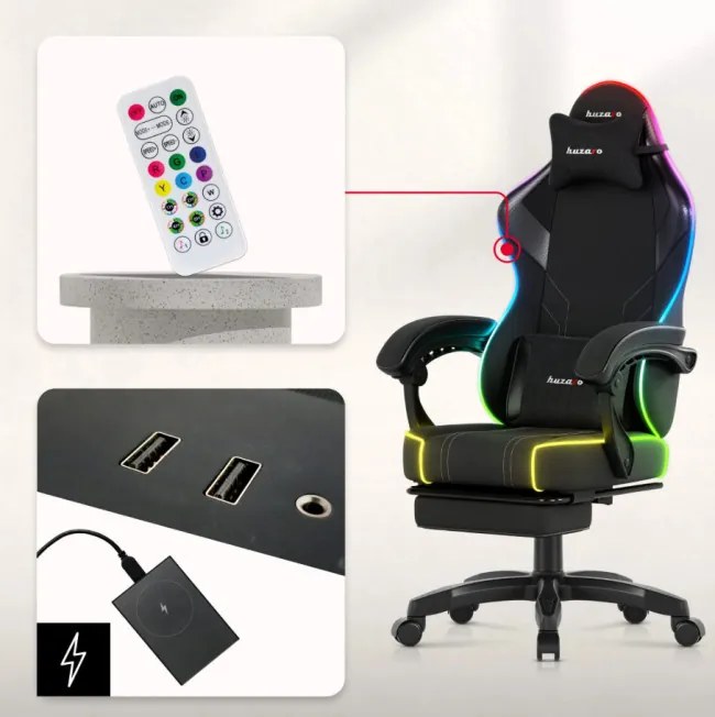 Herná stolička Force 3.7 RGB Black