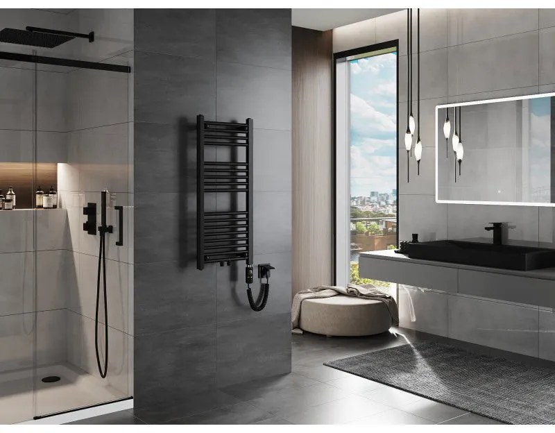 Mexen Mars, elektrické vykurovacie teleso 900 x 400 mm, 300 W, čierna, W110-0900-400-2300-70