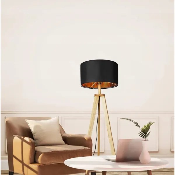 Stojacia lampa 1xE27/40W/230V čierna