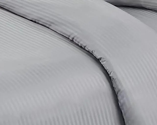 Saténové obliečky KELLER LIGHT GREY 3-dielna súprava 140x200 cm