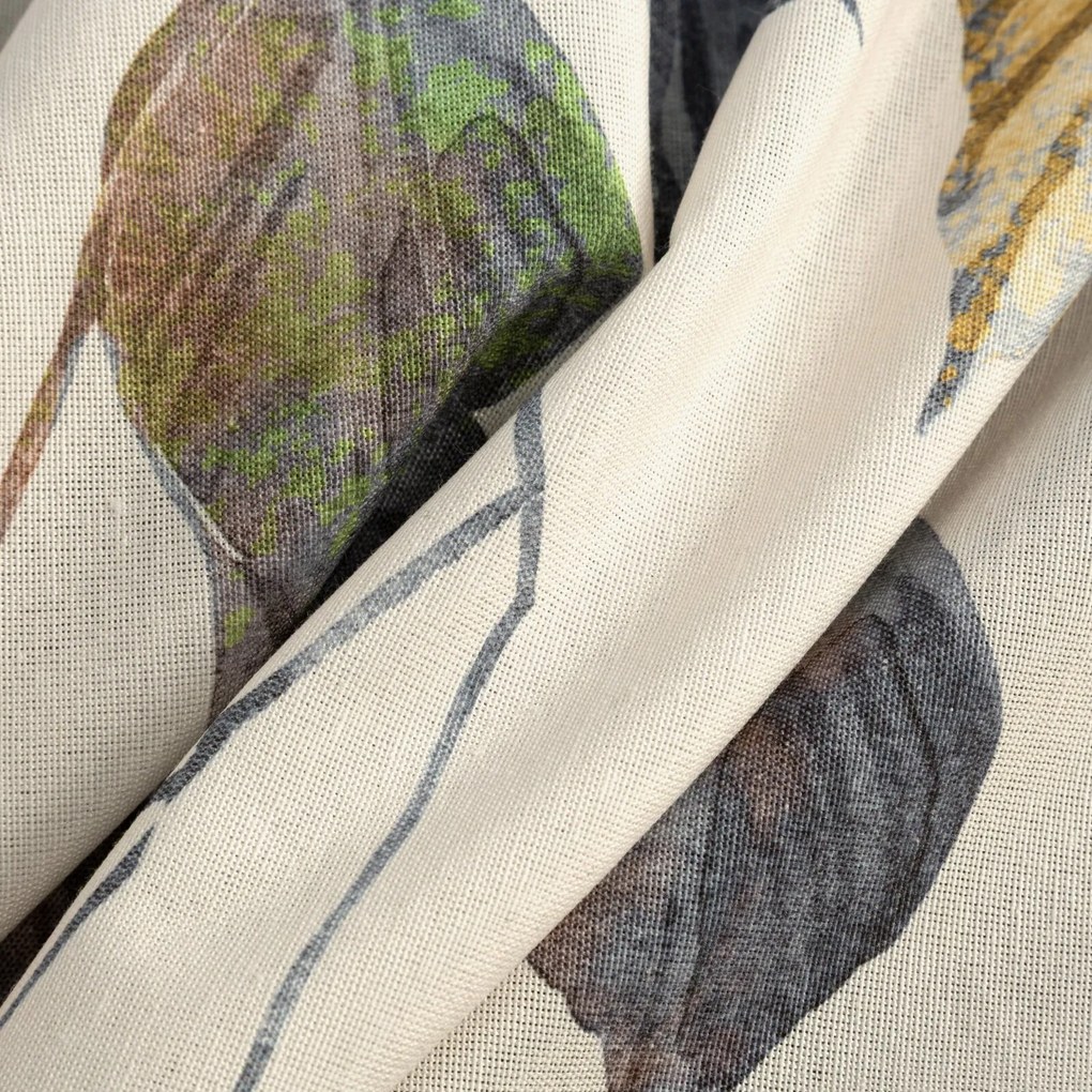 ZÁVES NA KRÚŽKOCH NORA 140X250 CM LISTY