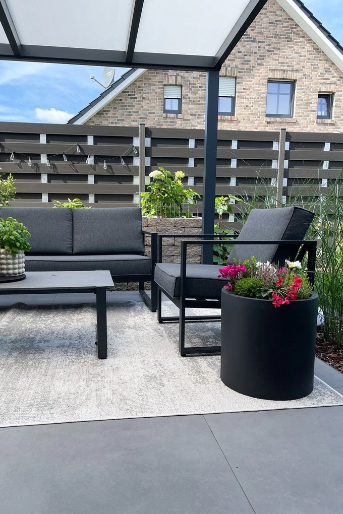 Kvetináč NEW RONDO, sklolaminát, Ø 43 cm, antracit