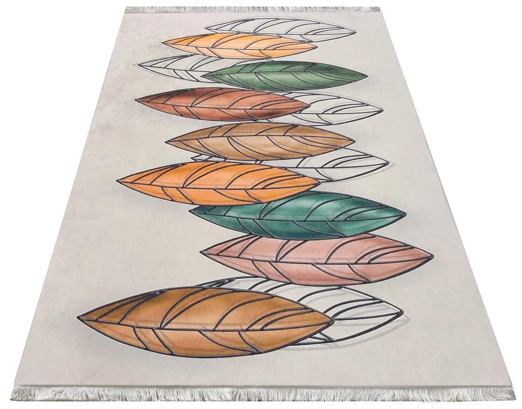 Protišmykový koberec s motívom listov