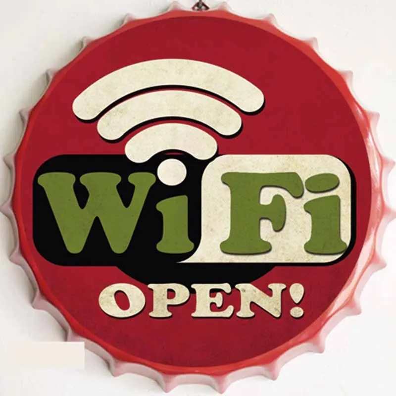 Ceduľa vrchnák WiFi Open