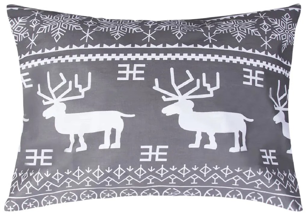 XPOSE® Bavlnená  obliečka na vankúš VIANOCE  - sivá 70x90 cm