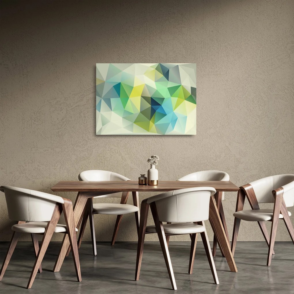 Sklenený obraz geometrické abstrakcie (70x50 cm)
