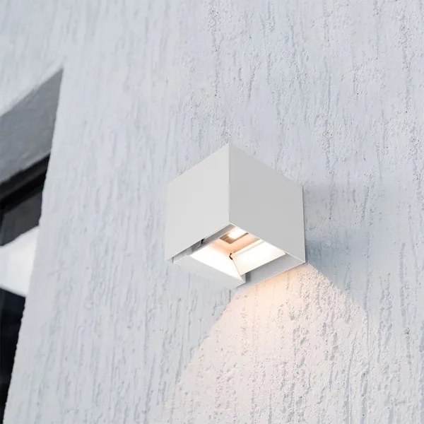 LED Solárne nástenné svietidlo so senzorom LED/9W/5V IP65 2600 mAh biela