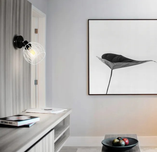 BERGE LED nástenné svietidlo - 1xE27 - DRUCIAN WHITE sféra