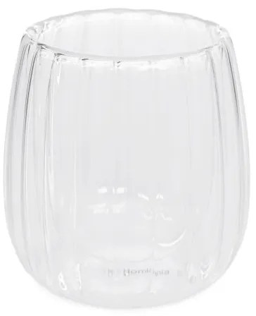 Sada dvoch pohárov CEMBRA GROOVE s dvojitým dnom 888118 250 ml