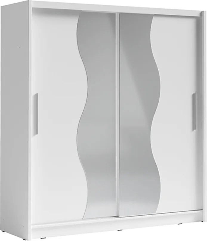 Skriňa s posúvacími dverami, biela, BIRGAMO TYP 1