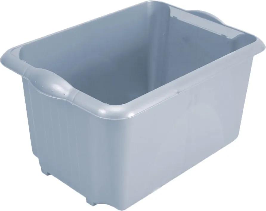 Sivý úložný box z recyklovaného plastu Addis Eco Range, 30 l | BIANO