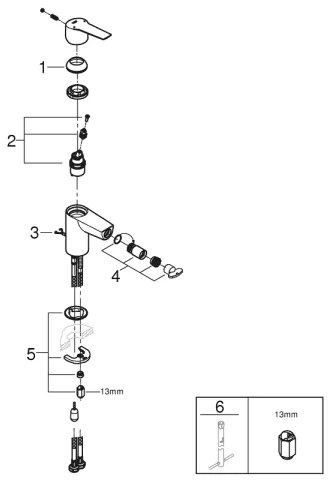 GROHE 32281002 - Bidetová batéria START S lesklý chróm