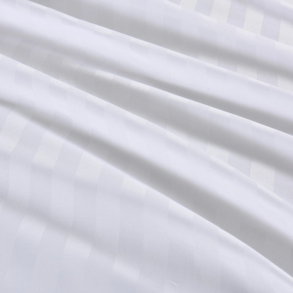 Hotelové obliečky z mikrovlákna JASMINE biele - prúžok 2 cm Rozmer obliečky: 70 x 80 cm | 140 x 200 cm