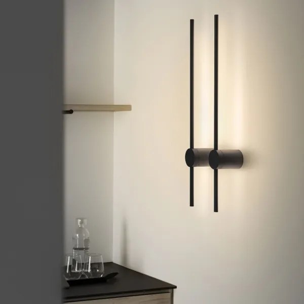 Ideal Lux - LED Nástenné svietidlo ESSENCE LED/12W/230V 2700K 70 cm CRI 90 čierna