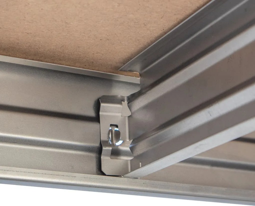 Kovové regály BULLRACK RIVET PRO 200x150x60 DTD drevotrieska 4 úrovne pozinkovaná